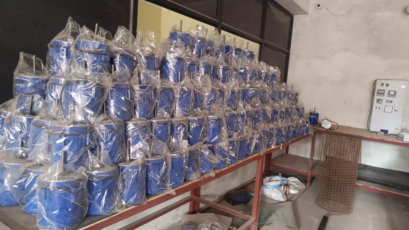 Cooler motor lot packed for dispatch