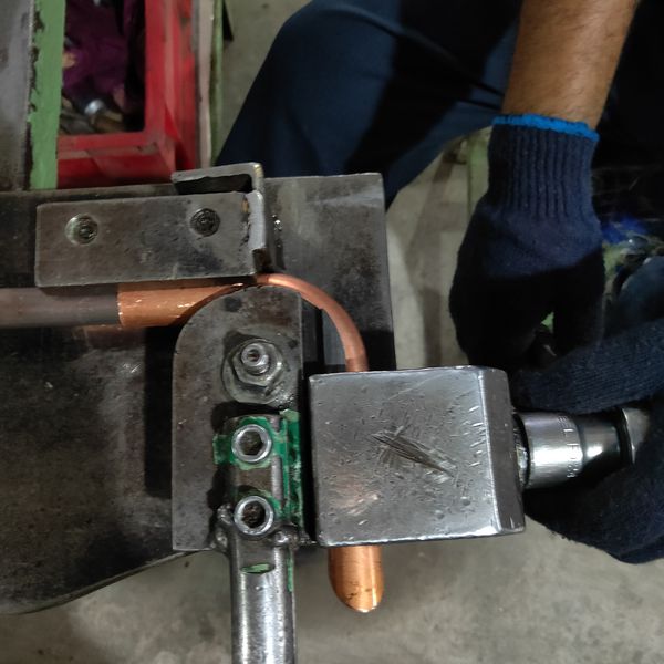 Copper tube bending fixture