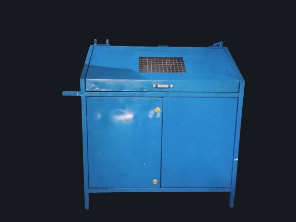 Enclosed leak testing machine with safety guarding